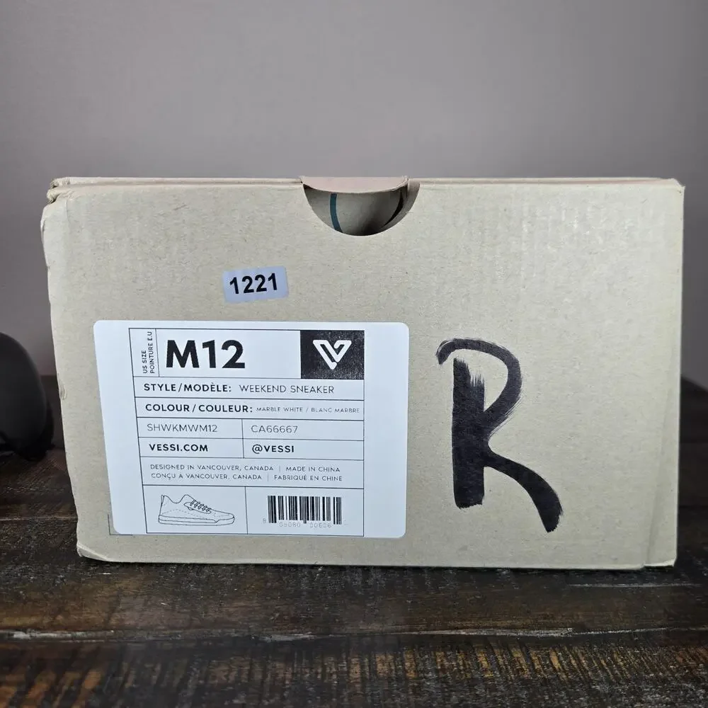 Vessi Weekend Sneaker Mens Size 12 Waterproof Shoes Marble White - Picture 13 of 13